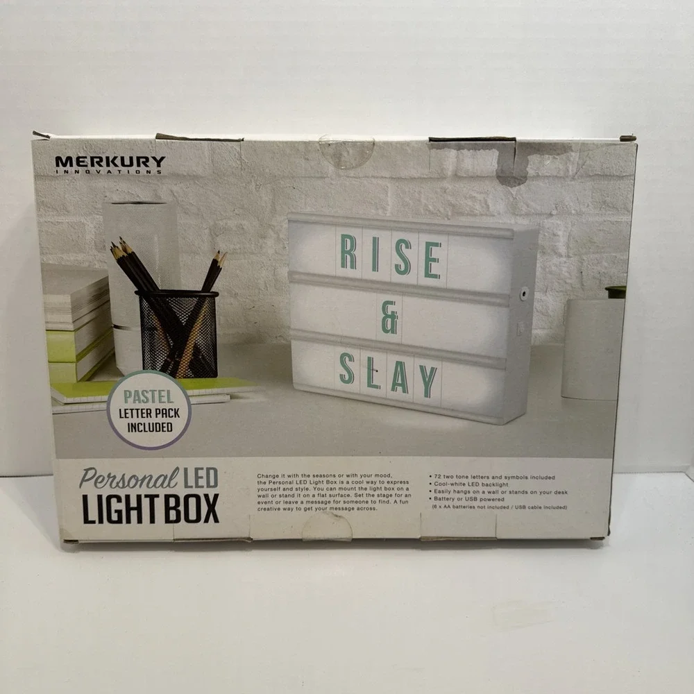 LED LIGHT BOX WITH PASTEL LETTERS Birthdays, Advertising, Bedroom, Dorm‎